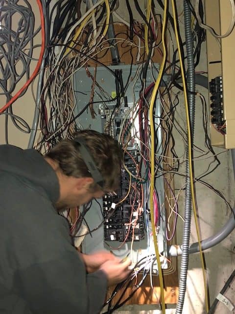 Fixing breaker box wires